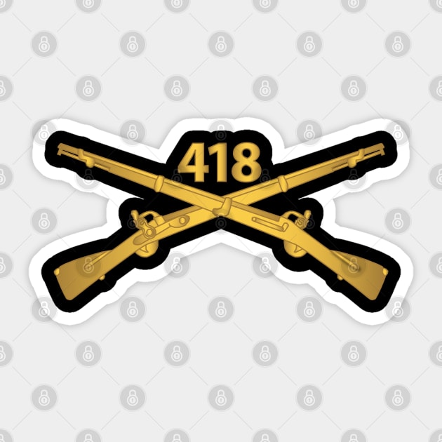 418th Infantry Regiment Branch wo Txt X 300 Sticker by twix123844